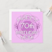 70. Geburtstag für Mama Karte (Vorderseite/Rückseite Beispiel)