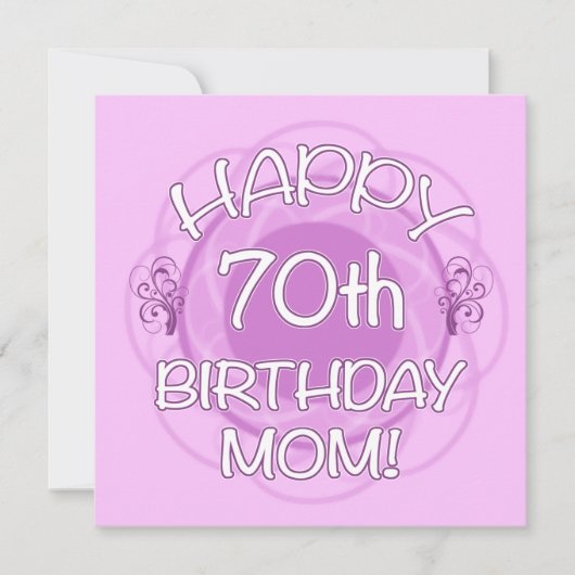 70. Geburtstag für Mama Karte (Vorderseite)