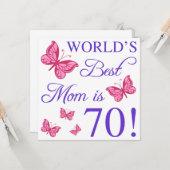 70. Geburtstag für Mama Karte (Vorderseite/Rückseite Beispiel)