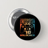 70. Geburtstag für Männer Stufe 70 Unverriegelter Button (Vorne & Hinten)