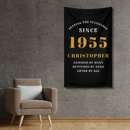 70. Geburtstag Geboren 1955 Name Schwarz Gold hinz Banner