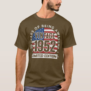 70. Geburtstag Geschenke Männer Vintag 1952 70 Jah T-Shirt