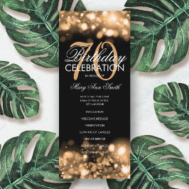 70. Geburtstag Glam Lights Gold mit Menü Programm