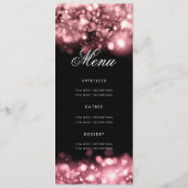 70. Geburtstag Glam Lights Rose Gold Menü Programm (Rückseite)