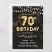 70. Geburtstag Gold Ballon Einladung zum Geburtsta (Vorderseite)