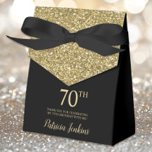 70. Geburtstag Gold Glitter Danke