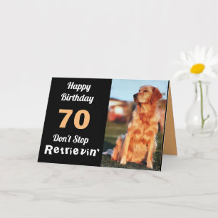 70. Geburtstag Golden Retriever Funny Niedlich Karte