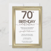 70. Geburtstag Goldene feierliche Einladung (Vorderseite)