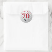 70. Geburtstag Golf Ball Classic Round Sticker (Tasche)