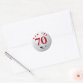 70. Geburtstag Golf Ball Classic Round Sticker (Umschlag)