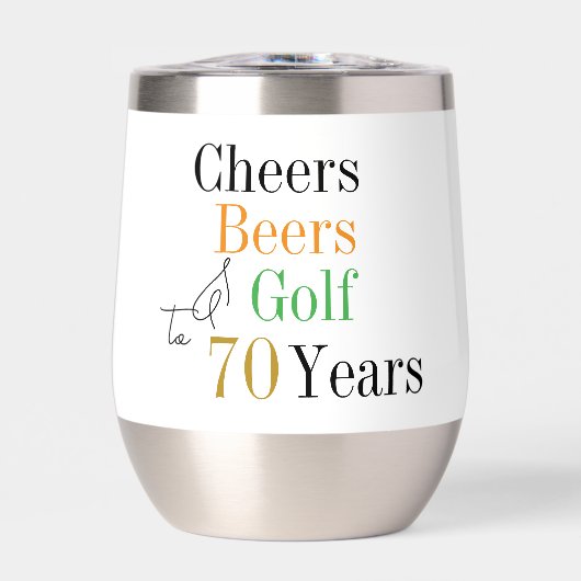 70. Geburtstag Golf Cheers Beers Party (Vorderseite)