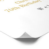 70. Geburtstag Golf Cheers Beers Party Begrüßungsz Poster (Ecke)