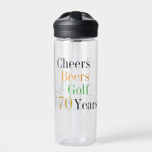 70. Geburtstag Golf Cheers Biere Minimal Trinkflasche
