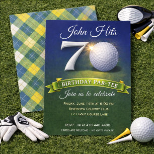 70. Geburtstag Golf Thema Einladung