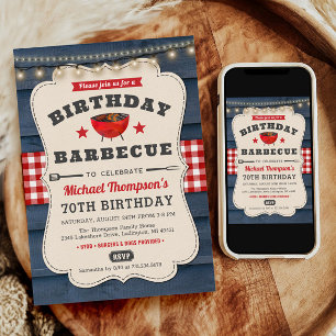 70. Geburtstag GRILLEN Summer Barbecue Party Einladung