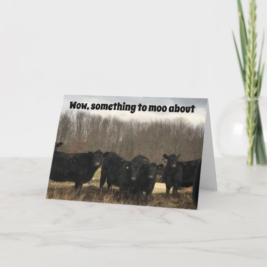 **70.** GEBURTSTAG IST ETWAS FÜR "MOO ÜBER" KARTE (Vorderseite)