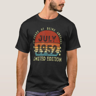 70. Geburtstag Juli 1952 70 Jahre T-Shirt
