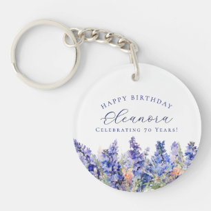 70. Geburtstag Juli Geburtstag Blume Geschenk Cust Schlüsselanhänger