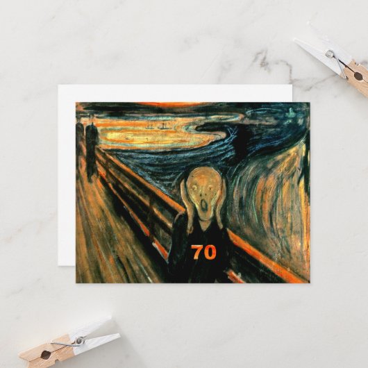 70. Geburtstag Karte (Vorderseite/Rückseite Beispiel)