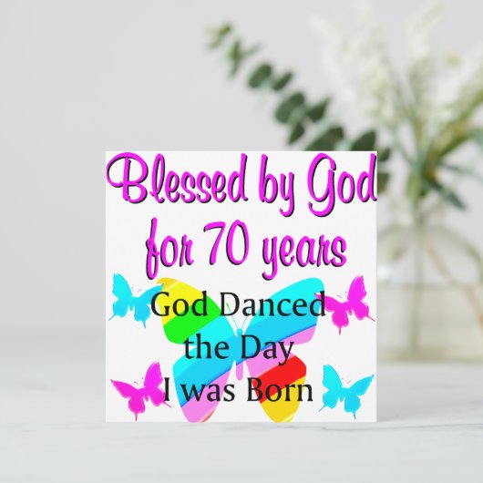 70. GEBURTSTAG KARTE (Stehend Vorderseite)