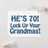 70. Geburtstag Karte (Vorderseite/Rückseite Beispiel)