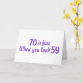 70. Geburtstag Karte (Gelbe Blume)