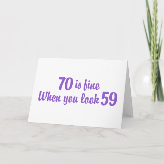 70. Geburtstag Karte (Vorderseite)