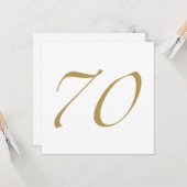 70. Geburtstag Karte (Vorderseite/Rückseite Beispiel)