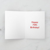 70. Geburtstag Karte (Innenseite)