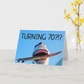 70. GEBURTSTAG KILLER SHARK GREETING CARDS KARTE (Gelbe Blume)