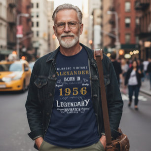 70. Geburtstag Klassisch Vintage 1956 Legendär Bla T-Shirt
