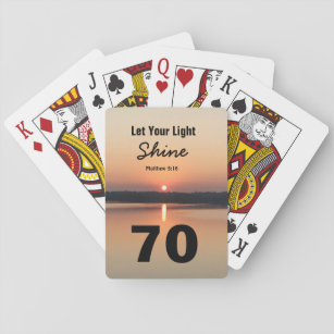 70. Geburtstag Lasse Dein Light Shine Bibel Zitat Spielkarten