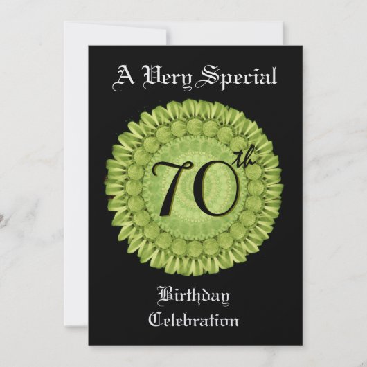 70. Geburtstag Lila Kalkreath Metallic Einladung (Vorderseite)