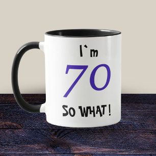 70. Geburtstag Lustiges Geschenk 70 Also Was Zitat Tasse