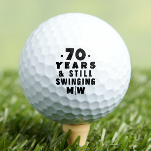 70. Geburtstag Lustiges Monogramm Golfball