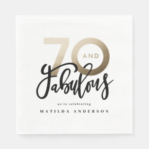 70. Geburtstag macht 70 aussehen gut Gold modern Serviette