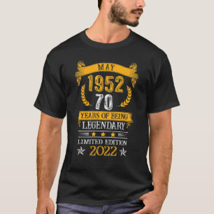 70. Geburtstag Mai 1952 70 Jahre alt T-Shirt