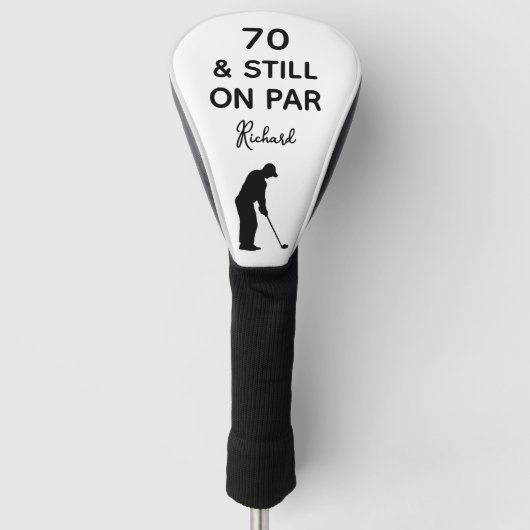 70. Geburtstag Männer Golfer Funny Custom Golf Headcover (Vorderseite)