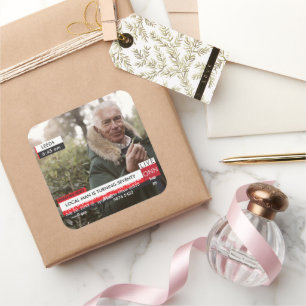 70. Geburtstag Männer's 🎉 Funny TV News Fake Medi Quadratischer Aufkleber