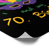 70. Geburtstag Mardi Gras Karneval Feier Shir Poster (Ecke)