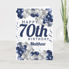70. Geburtstag Marineballons Karte