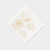 70. Geburtstag Martini Cheers Siebzig Personalisie Servietten Mit Folie (Rechts)