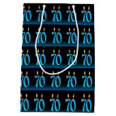 70. Geburtstag mit Augenkerzen Mittlere Geschenktüte