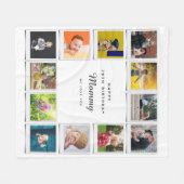 70. Geburtstag Mommy Foto Collage Template Weiß Fleecedecke (Vorderseite (Horizontal))