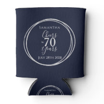 70. Geburtstag Navy Silber jubelt bis 70 Jahre