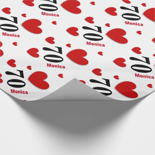 70. Geburtstag oder IRGENDWELCHE JAHR Geschenkpapier (Ecke)
