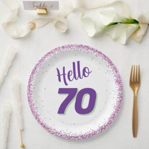 70. Geburtstag oder jedes Alter Pappteller
