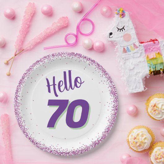 70. Geburtstag oder jedes Alter Pappteller (Party)