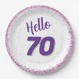 70. Geburtstag oder jedes Alter Pappteller