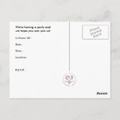 70. Geburtstag oder Jubiläum : Weinflasche & Glas Postkarte (Rückseite)